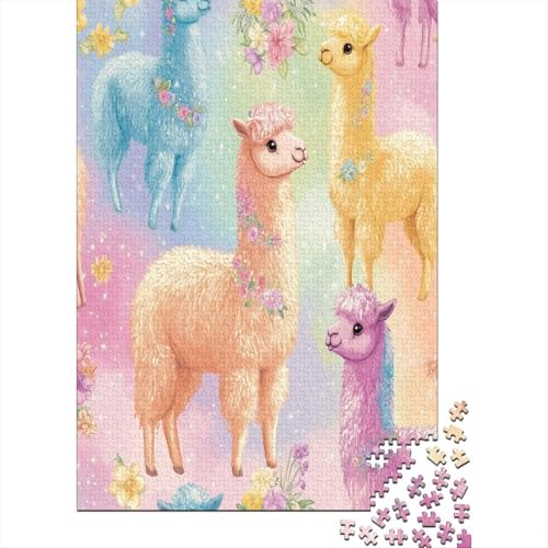 Puzzles Für Erwachsene 300 Teile Cute Alpaca Puzzle 300 Teile Anspruchsvolles Spiel 300pcs (40x28cm) von CPXSEMAZA