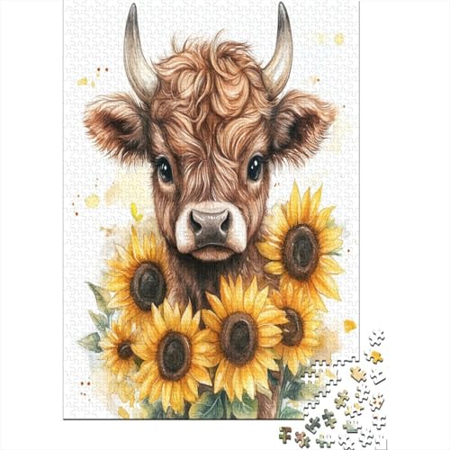 Puzzles Für Erwachsene 300 Teile Cute Baby Cow Puzzle 300 Teile Anspruchsvolles Spiel 300pcs (40x28cm) von CPXSEMAZA