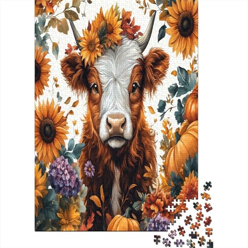 Puzzles Für Erwachsene 300 Teile Cute Highland Cow Baby 300-teiliges Puzzle Für Erwachsene, Lernspiele 300pcs (40x28cm) von CPXSEMAZA