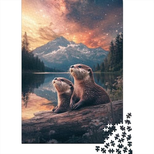 Puzzles Für Erwachsene 300 Teile Cute Otter 300-teiliges Puzzle Für Erwachsene, Lernspiele 300pcs (40x28cm) von CPXSEMAZA