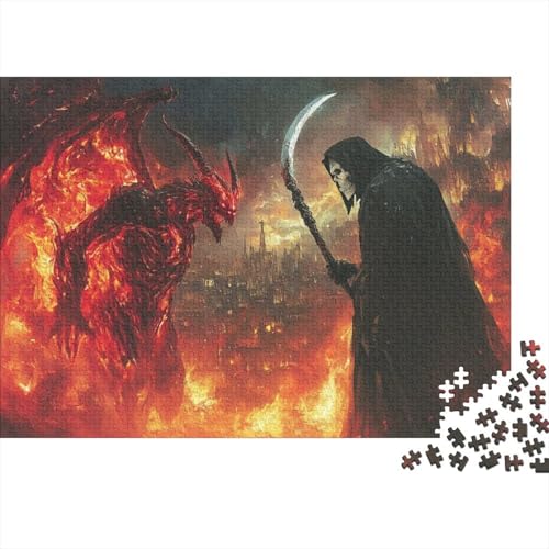 Puzzles Für Erwachsene 300 Teile Holzpuzzle Demon Puzzle-Kunstwerk, Puzzle-Wanddekoration, Einzigartige Geburtstags 300pcs (40x28cm) von CPXSEMAZA