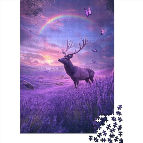 Puzzles Für Erwachsene 300 Teile Lavender Deer 300-teilige Puzzles, Lernspiele Für Erwachsene 300pcs (40x28cm) von CPXSEMAZA