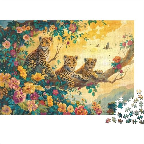 Puzzles Für Erwachsene 300 Teile Leopard Puzzle 300 Teile Anspruchsvolles Spiel 300pcs (40x28cm) von CPXSEMAZA