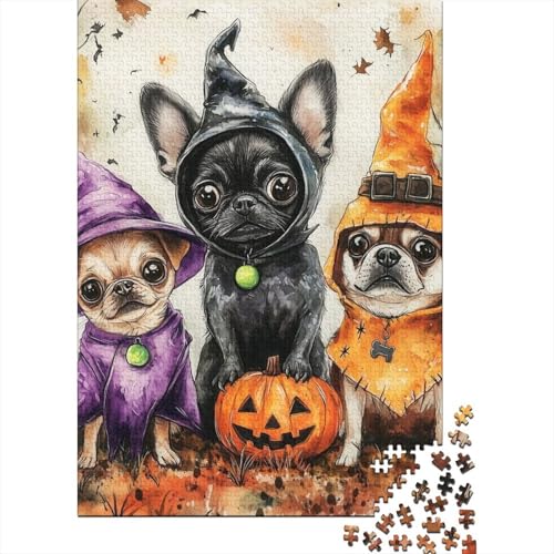 Puzzles Für Erwachsene 300 Teile Pug Puzzle 300 Teile Anspruchsvolles Spiel 300pcs (40x28cm) von CPXSEMAZA