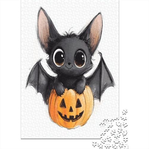 Puzzles Für Erwachsene 300 Teile Pumpkin Bat Puzzle 300 Teile Anspruchsvolles Spiel 300pcs (40x28cm) von CPXSEMAZA