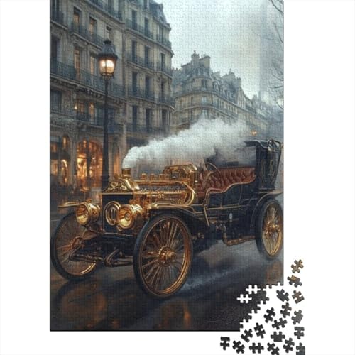 Puzzles Für Erwachsene 300 Teile Retro Steam Car 300-teilige Puzzles, Familienpuzzlespielzeug 300pcs (40x28cm) von CPXSEMAZA