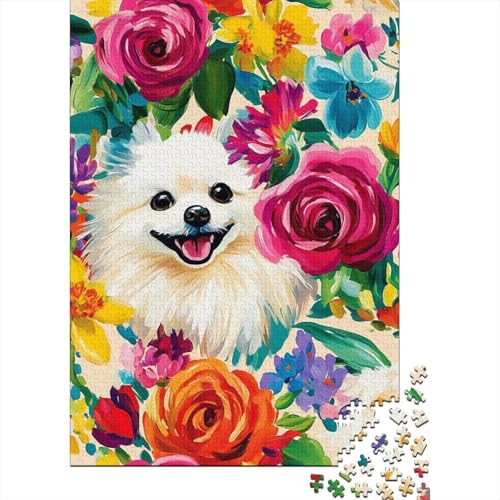 Puzzles Für Erwachsene 300 Teile Rose Dog Puzzle 300 Teile Anspruchsvolles Spiel 300pcs (40x28cm) von CPXSEMAZA