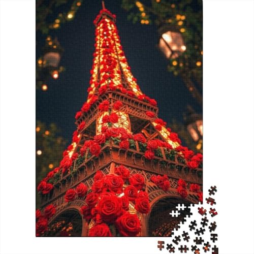 Puzzles Für Erwachsene 300 Teile Rose Eiffel Tower Puzzle 300 Teile Lernspiele Für Erwachsene 300pcs (40x28cm) von CPXSEMAZA