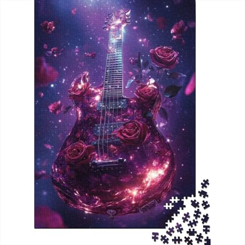 Puzzles Für Erwachsene 300 Teile Rose Guitar 300-teilige Puzzles, Lernspiele Für Erwachsene 300pcs (40x28cm) von CPXSEMAZA