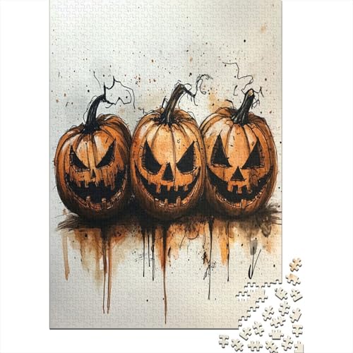 Puzzles Für Erwachsene 300 Teile Scary Pumpkin Puzzle 300 Teile Anspruchsvolles Spiel 300pcs (40x28cm) von CPXSEMAZA