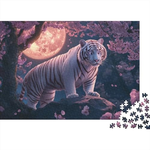 Puzzles Für Erwachsene 300 Teile White Tiger 300-teiliges Puzzle Für Erwachsene, Lernspiele 300pcs (40x28cm) von CPXSEMAZA