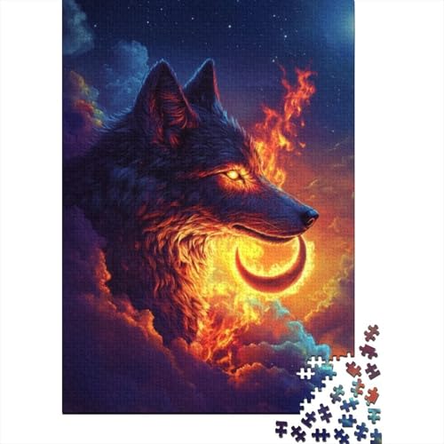 Puzzles Für Erwachsene 300 Teile Wolf 300-teiliges Puzzle. Anspruchsvolles Spiel 300pcs (40x28cm) von CPXSEMAZA