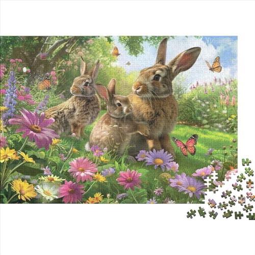 Puzzles Für Erwachsene 300-teilige Puzzles Für Erwachsene Cute Bunny Puzzles Für Erwachsene Und Kinder, Lernspiele, Heimdekoration, Buntes Puzzle 300pcs (40x28cm) von CPXSEMAZA