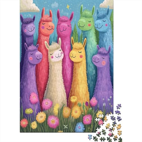 Puzzles Für Erwachsene 500 Colorful Alpaca Puzzle 500 Teile Lernspiele Für Erwachsene 500pcs (52x38cm) von CPXSEMAZA