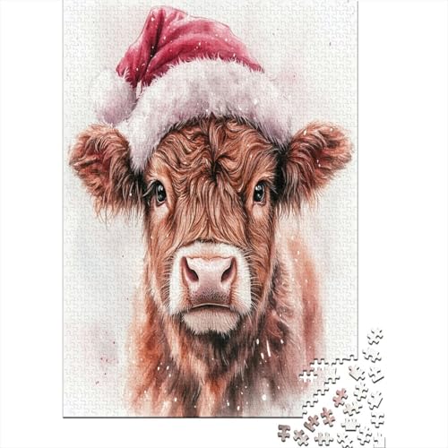 Puzzles Für Erwachsene 500 Teile Christmas Cow Puzzle 500 Teile Anspruchsvolles Spiel 500pcs (52x38cm) von CPXSEMAZA