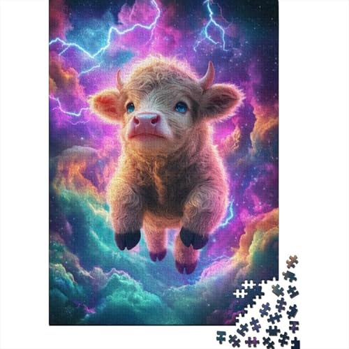 Puzzles Für Erwachsene 500 Teile Cute Highland Cow Baby 500-teiliges Puzzle Für Erwachsene, Lernspiele 500pcs (52x38cm) von CPXSEMAZA