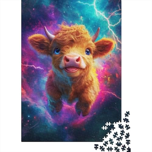 Puzzles Für Erwachsene 500 Teile Cute Highland Cow Baby Puzzle 500 Teile Anspruchsvolles Spiel 500pcs (52x38cm) von CPXSEMAZA