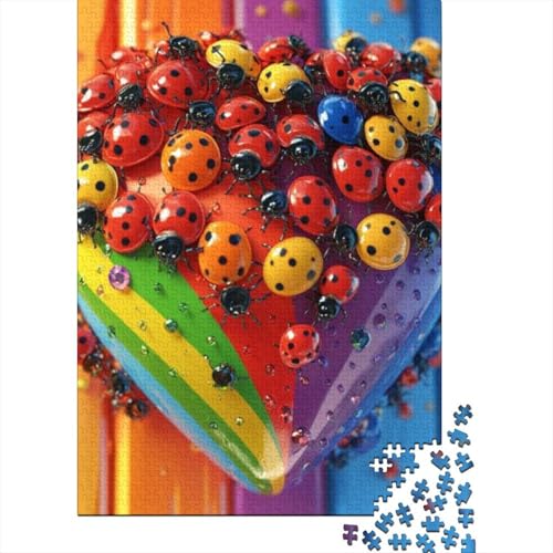 Puzzles Für Erwachsene 500 Teile Cute Ladybug Puzzle 500 Teile Einzigartige Heimdekoration Und Geschenke 500pcs (52x38cm) von CPXSEMAZA