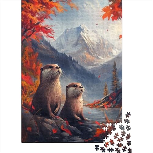 Puzzles Für Erwachsene 500 Teile Cute Otter 500-teilige Puzzles, Familienpuzzlespielzeug 500pcs (52x38cm) von CPXSEMAZA