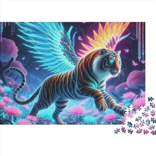 Puzzles Für Erwachsene 500 Teile Holzpuzzle Tiger Puzzle-Kunstwerk, Puzzle-Wanddekoration, Einzigartige Geburtstags 500pcs (52x38cm) von CPXSEMAZA