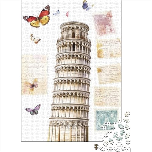 Puzzles Für Erwachsene 500 Teile Leaning Tower of Pisa 500-teiliges Puzzle, Herausfordernde Puzzles Für Erwachsene 500pcs (52x38cm) von CPXSEMAZA