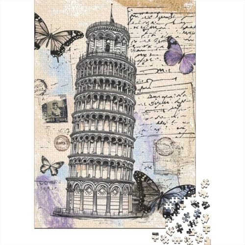 Puzzles Für Erwachsene 500 Teile Leaning Tower of Pisa Puzzle 500 Teile Einzigartige Heimdekoration Und Geschenke 500pcs (52x38cm) von CPXSEMAZA