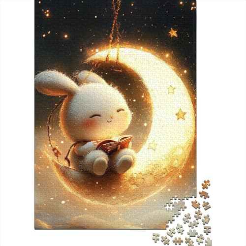 Puzzles Für Erwachsene 500 Teile Moon Bunny Puzzle 500 Teile Anspruchsvolles Spiel 500pcs (52x38cm) von CPXSEMAZA