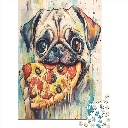 Puzzles Für Erwachsene 500 Teile Pizza Dog Puzzle 500 Teile Anspruchsvolles Spiel 500pcs (52x38cm) von CPXSEMAZA