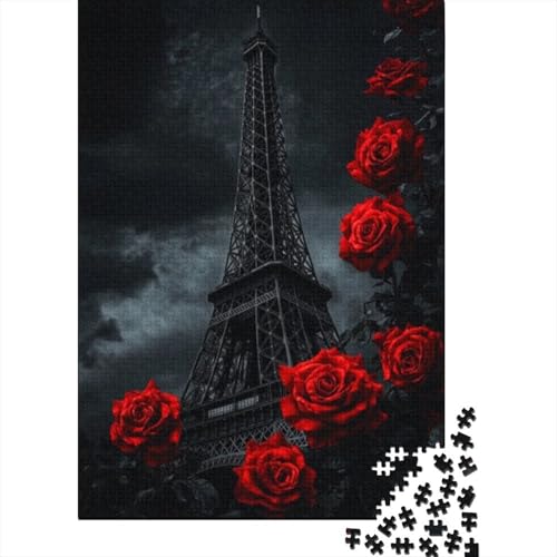 Puzzles Für Erwachsene 500 Teile Rose Eiffel Tower Puzzle 500 Teile Anspruchsvolles Spiel 500pcs (52x38cm) von CPXSEMAZA