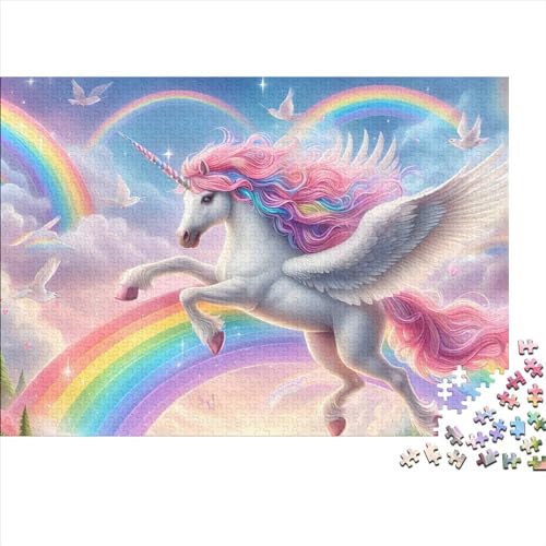 Rainbow Horse Puzzles 300 Teile Für Erwachsene Puzzles Für Erwachsene 300 Teile Puzzle Lernspiele Heimdekoration Puzzle 300pcs (40x28cm) von CPXSEMAZA