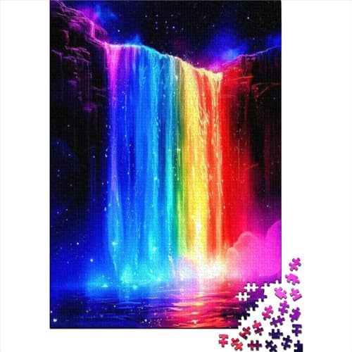 Rainbow Waterfall Puzzles Für Erwachsene 1000 Puzzles Für Erwachsene 1000 Teile Puzzle 1000 Teile Puzzles 1000pcs (75x50cm) von CPXSEMAZA