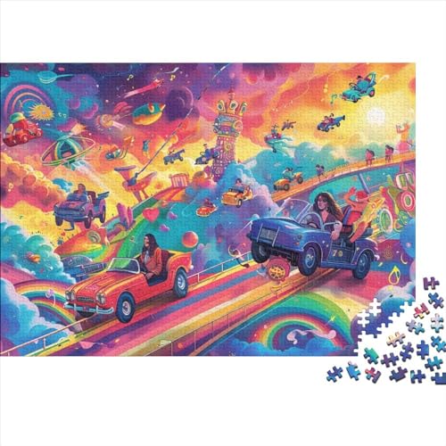 Rainbow World Puzzle, 300 Teile Puzzle, Erwachsene Puzzle, Einzigartiges Puzzle, Familienpuzzle, Denkspiel 300pcs (40x28cm) von CPXSEMAZA