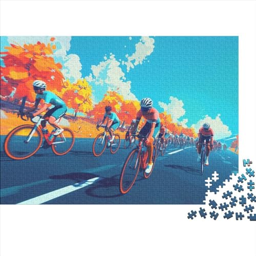 Road Bike Puzzle, 300 Teile Puzzle, Erwachsene Puzzle, Einzigartiges Puzzle, Familienpuzzle, Denkspiel 300pcs (40x28cm) von CPXSEMAZA