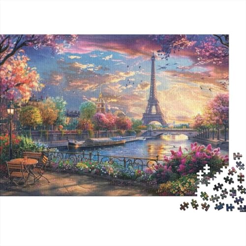 Romantic Paris 1000-teilige Holzpuzzles Für Erwachsene. 1000-teilige Puzzles. Impossible Puzzle. 1000-teilige Puzzles Für Erwachsene Und Kinder Ab 12 Jahren 1000pcs (75x50cm) von CPXSEMAZA