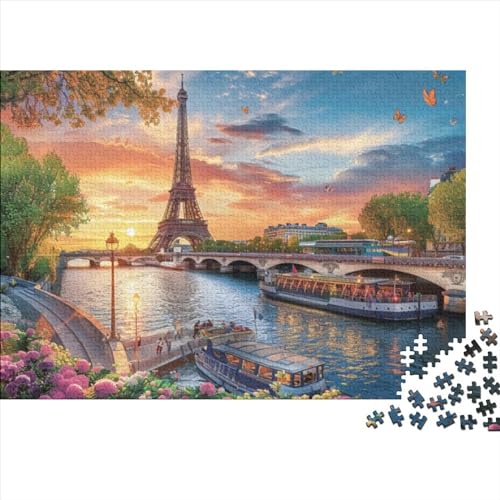 Romantic Paris 300-teiliges Puzzle Für Erwachsene, Familie Oder Kinder, Puzzle-Spielzeug, Lernspiele, Stressabbau-Puzzles, Einzigartige Heimdekoration Und Geschenke 300pcs (40x28cm) von CPXSEMAZA