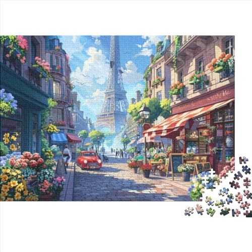 Romantic Paris Puzzle, 1000 Teile Puzzle, Erwachsene Puzzle, Einzigartiges Puzzle, Familienpuzzle, Denkspiel 1000pcs (75x50cm) von CPXSEMAZA