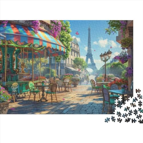 Romantic Paris Puzzle, 300 Teile Puzzle, Erwachsene Puzzle, Einzigartiges Puzzle, Familienpuzzle, Denkspiel 300pcs (40x28cm) von CPXSEMAZA