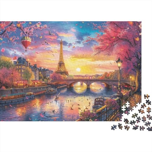 Romantic Paris Puzzle, 500 Teile Puzzle, Erwachsene Puzzle, Einzigartiges Puzzle, Familienpuzzle, Denkspiel 500pcs (52x38cm) von CPXSEMAZA