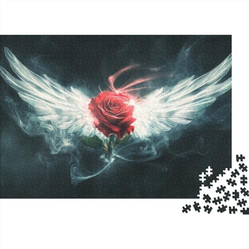 Rose Angel Puzzle, 300 Teile Puzzle, Erwachsene Puzzle, Einzigartiges Puzzle, Familienpuzzle, Denkspiel 300pcs (40x28cm) von CPXSEMAZA