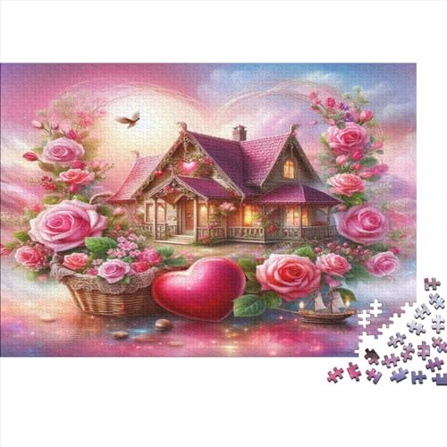 Rose Cabin Puzzle, 500 Teile Puzzle, Erwachsene Puzzle, Einzigartiges Puzzle, Familienpuzzle, Denkspiel 500pcs (52x38cm) von CPXSEMAZA