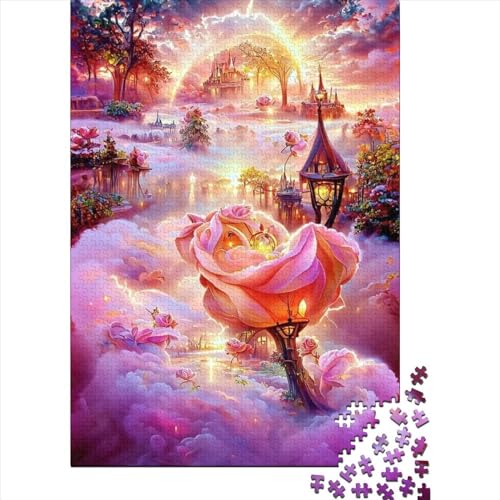 Rose Puzzle, 1000 Teile Puzzle, Erwachsene Puzzle, Einzigartiges Puzzle, Familienpuzzle, Denkspiel 1000pcs (75x50cm) von CPXSEMAZA