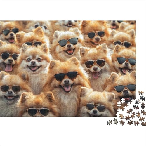 Samoyed Dog Jigsaw Puzzle Für Sohn/Kinder Familie Zusammen 300 Schlafzimmer Dekoration Puzzles Erwachsene 300 Stück Holz Puzzle Spiel Kinder Geschenk 300pcs (40x28cm) von CPXSEMAZA