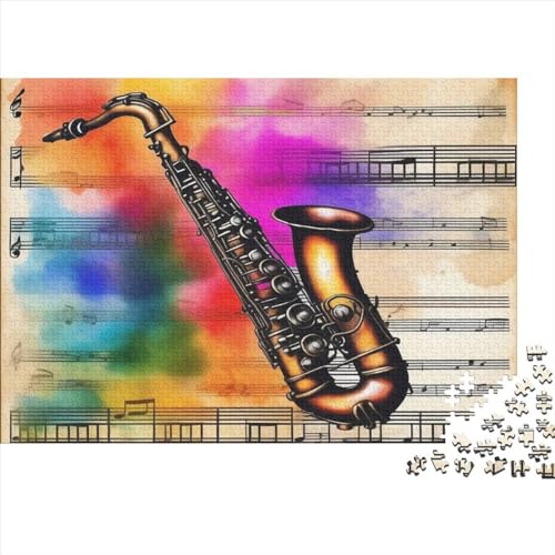 Saxophone 300 Teile Puzzle Puzzle 300 Teile Schwierig Geschicklichkeitsspiel Für Die Ganze Familie Klassische Puzzles Erwachsenen Puzzle Ab 14 Jahren 300pcs (40x28cm) von CPXSEMAZA