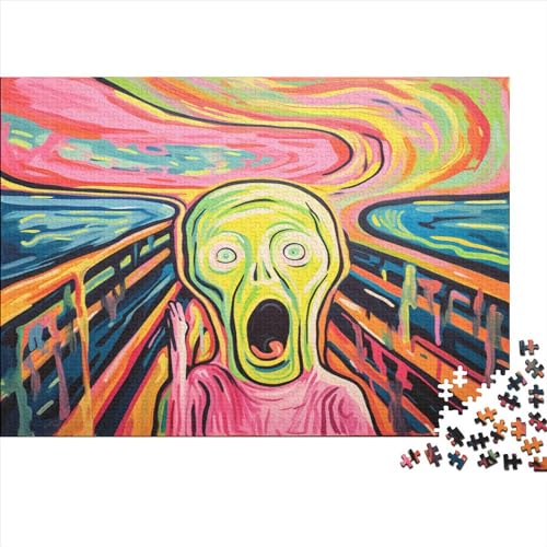 Screaming Chewer Jigsaw Puzzle Für Sohn/Kinder Familie Zusammen 1000 Schlafzimmer Dekoration Puzzles Erwachsene 1000 Stück Holz Puzzle Spiel Kinder Geschenk 1000pcs (75x50cm) von CPXSEMAZA