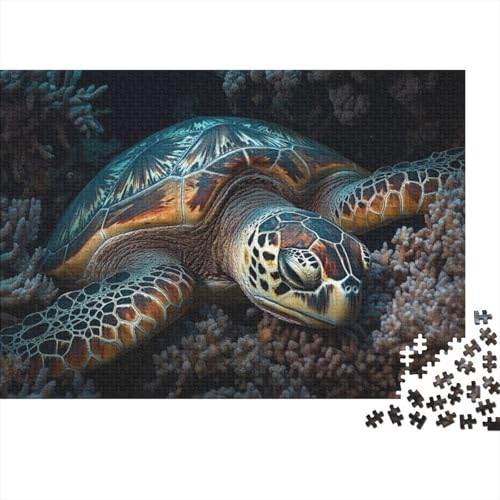 Sea ​​Turtle Puzzle, 300 Teile Puzzle, Erwachsene Puzzle, Einzigartiges Puzzle, Familienpuzzle, Denkspiel 300pcs (40x28cm) von CPXSEMAZA