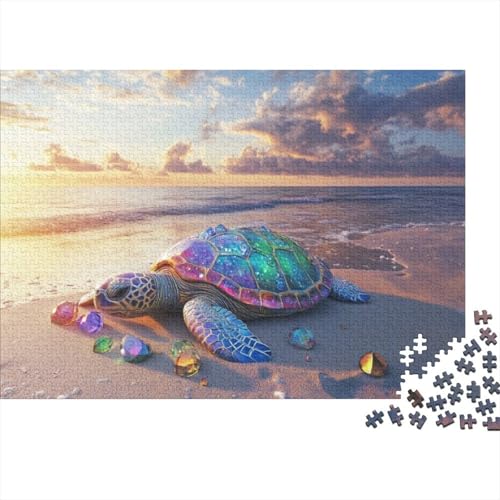 Sea ​​Turtle Puzzle – Vollständig Ineinandergreifende Und Zufällig Geformte 500-teilige Puzzles Für Erwachsene – Langlebige Puzzles Für Erwachsene Für Die Ganze Familie 500pcs (52x38cm) von CPXSEMAZA