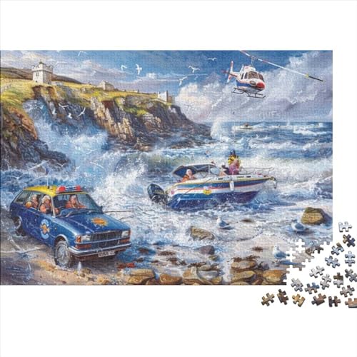 Sea ​​rescue Theme Jigsaw Puzzle Für Sohn/Kinder Familie Zusammen 300 Schlafzimmer Dekoration Puzzles Erwachsene 300 Stück Holz Puzzle Spiel Kinder Geschenk 300pcs (40x28cm) von CPXSEMAZA