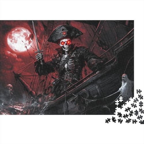 Skeleton Pirate Puzzles 300 Teile Für Erwachsene Puzzles Für Erwachsene 300 Teile Puzzle Lernspiele Heimdekoration Puzzle 300pcs (40x28cm) von CPXSEMAZA