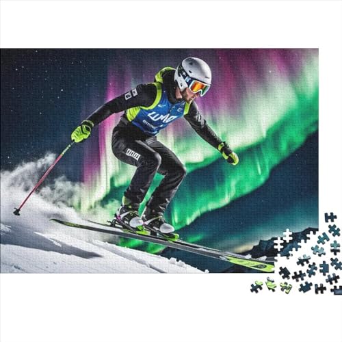 Skier Puzzles 1000 Teile Für Erwachsene Puzzles Für Erwachsene 1000 Teile Puzzle Lernspiele Heimdekoration Puzzle 1000pcs (75x50cm) von CPXSEMAZA