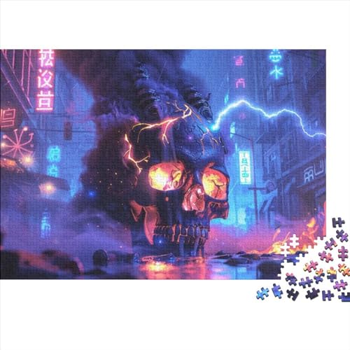 Skull 1000 Teile Puzzle Holzpuzzle Geschicklichkeitsspiele Erwachsenenpuzzle Ab 14 Jahren 1000pcs (75x50cm) von CPXSEMAZA